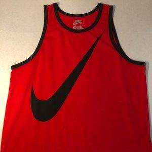 Nike Mens Big Swoosh Red & Gray Tank Top size XL